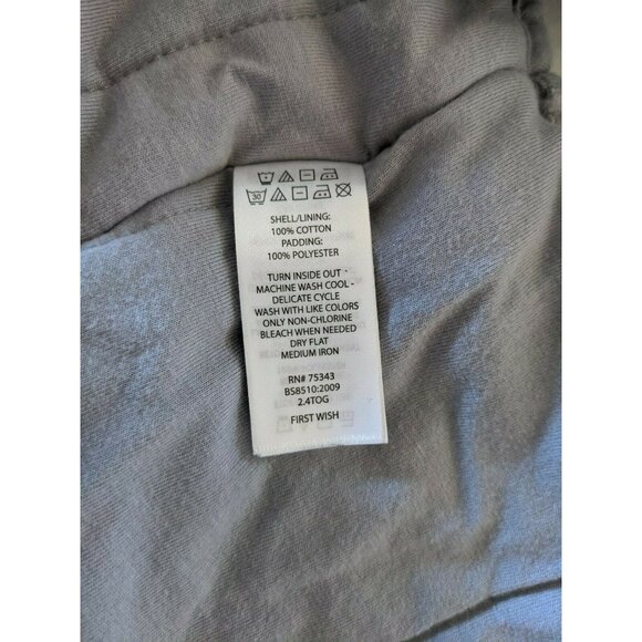 First Wish Baby Sleeping Bag Gray Animals Puffed Cotton Shell Zip Up Size 6-18 M - Picture 5 of 6